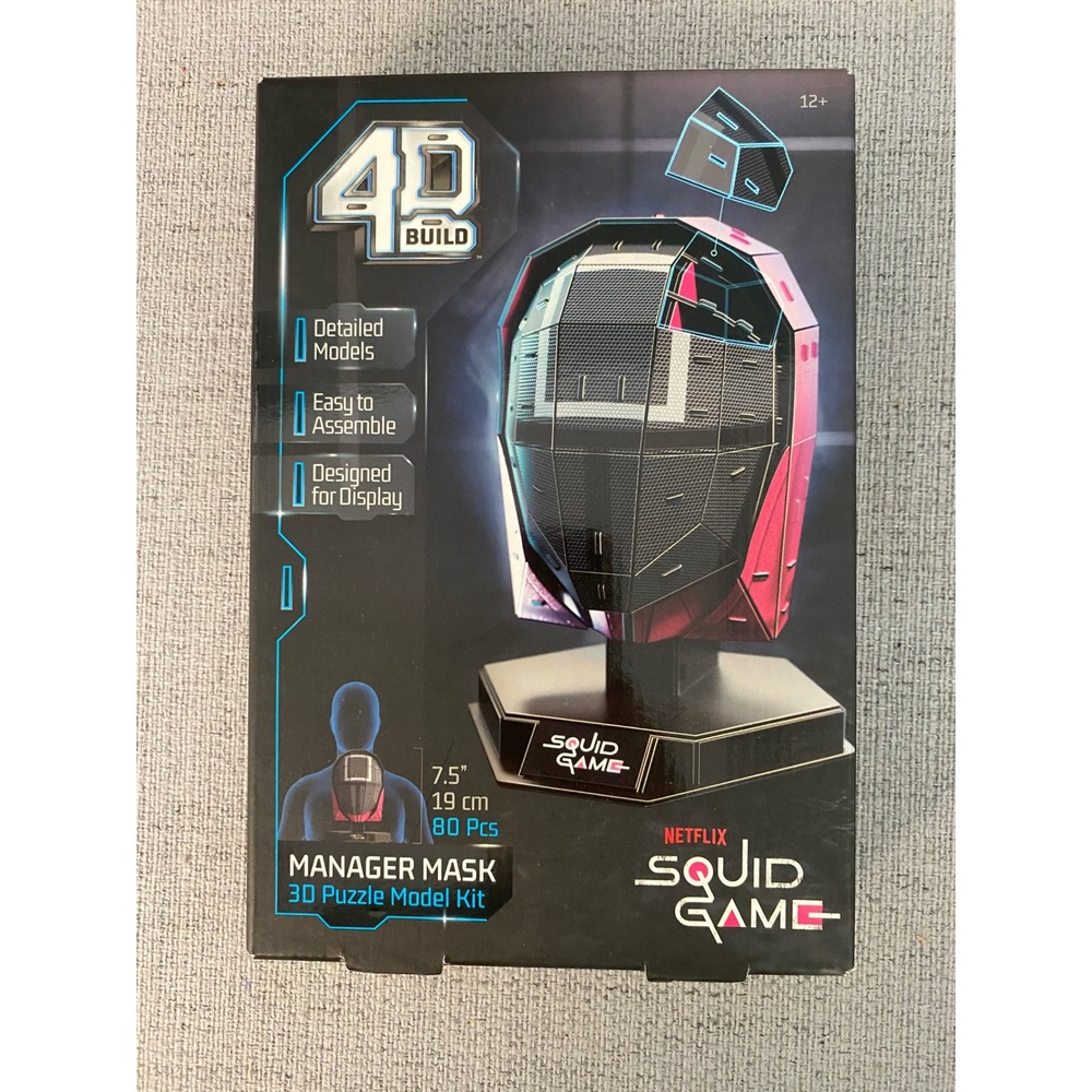 4D Build Squid Game Manager Mask 3D puzzle model kit Netflix